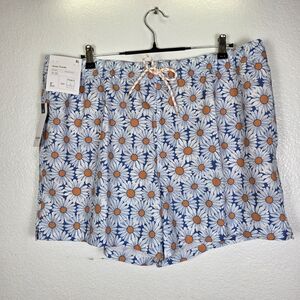 Goodfellow & Co Men's 5" Daisy Swim Trunks Blue Daisy Size XL
